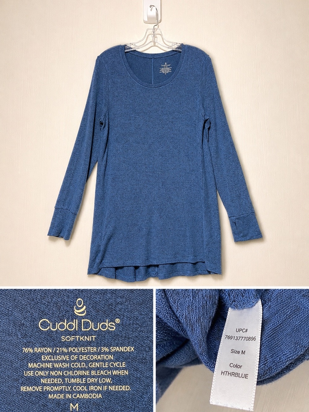Cuddl Duds Softwear Long Sleeve Tunic Top – Women’s Medium